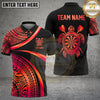 Maxcorners Darts Polo Shirt Turtle Dartboard Crossed Darts Design Multi Options Personalized Name, Team Name Unisex 3D Shirt (6 Colors)