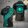 Maxcorners Bowling Tribal Design Striking Ball Emblem Bold Pattern Personalized Name & Team Name Unisex 3D Shirt (4 Colors)