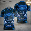 Maxcorners Bowling Cute Chibi Wolf Graffiti Splatter Bowling Ball Pins Multi Options Personalized Name, Team Name Unisex 3D Shirt (4 Colors)