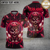 Maxcorners Bowling Cute Chibi Wolf Graffiti Splatter Bowling Ball Pins Multi Options Personalized Name, Team Name Unisex 3D Shirt (4 Colors)