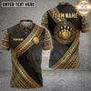 Maxcorners Bowling Polynesian Tribal Tattoo Pattern Crest Bowling Ball Pins Multi Options Personalized Name, Team Name Unisex 3D Shirt (4 Colors)