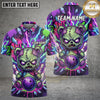 Maxcorners Bowling Zombie Teddy Bear Lightning Graffiti Splatter Bowling Ball Pins Multi Options Personalized Name, Team Name Unisex 3D Shirt (4 Colors)