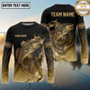 Maxcorners Fishing Black Gold Tribal Water Splash Design Custom Name & Team Name 3D Shirts Ver 3 (13 Breeds)
