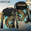 Maxcorners Fishing Black Gold Tribal Polynesian Design Custom Name & Team Name 3D Shirts (13 Breeds)