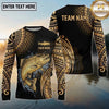 Maxcorners Fishing Black Gold Tribal Water Splash Design Custom Name & Team Name 3D Shirts Ver 5 (13 Breeds)