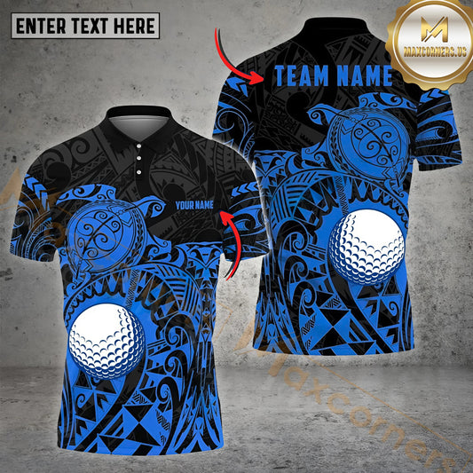 Maxcorners Golf Maori Turtle Pattern Multicolor Options Personalized Name, Team Name 3D Shirt (4 Colors)