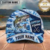Maxcorners Fishing Ice Splash Glacier Crystal Pattern Fish Hooks Personalized Name Unisex Classic Cap