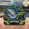 Maxcorners Fishing Topo Map Digital Camo Forest Water Splash Fish Hooks Personalized Name Unisex Classic Cap