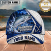 Maxcorners Fishing Fishing Net Pattern Night Forest Water Splash Fish Hooks Personalized Name Unisex Classic Cap
