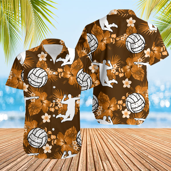 Maxcorner Volleyball flower Hawaiian Shirt
