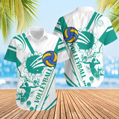 Maxcorner Volleyball Summer Mutilcolor Options Hawaiian Shirt