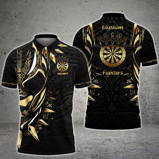 Maxcorners Golden Darts Royal Pattern Multicolor Options Personalized Name, Team Name 3D Shirt For Nord