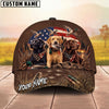 Maxcorners Hunting Labradors Patriotic American Flag Duck Hunter Personalized Name Unisex 3D Cap