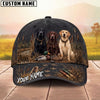 Maxcorners Trio Labrador Retriever Mallard Hunting Wetland Personalized Name Unisex 3D Cap