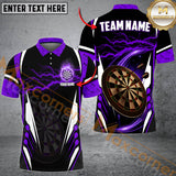 Maxcorners Darts Lightning Thunder Personalized Name, Team Name 3D Shirt (4 colors)