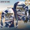 (13 Breeds) Maxcorners Fishing Great Wave Water Splash Navy Blue White Swirls Hexagon Mesh Custom Team Name Personalized Name 3D Long Sleeve Shirt