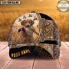 Maxcorners Dog Hunting Bird Hunting Flying Pheasants Reeds Camo Crest Personalized Name 3D Cap
