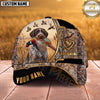 Maxcorners Dog Hunting Bird Hunting Flying Pheasants Reeds Camo Crest Personalized Name 3D Cap