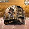 Maxcorners Dog Hunting Bird Hunting Flying Pheasants Reeds Camo Crest Personalized Name 3D Cap