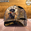 Maxcorners Dog Hunting Bird Hunting Flying Pheasants Reeds Camo Crest Personalized Name 3D Cap