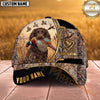 Maxcorners Dog Hunting Bird Hunting Flying Pheasants Reeds Camo Crest Personalized Name 3D Cap