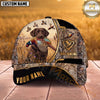 Maxcorners Dog Hunting Bird Hunting Flying Pheasants Reeds Camo Crest Personalized Name 3D Cap