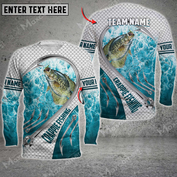 Maxcorner Crappie Fishing Water Personalized 3D Long Sleeve Shirt