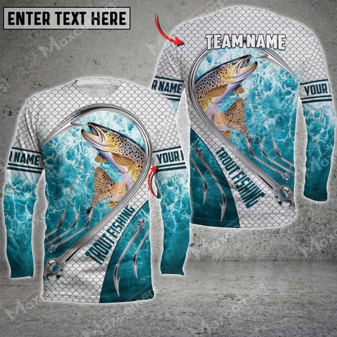 Maxcorner Trout Fishing Water Personalized 3D Long Sleeve Shirt