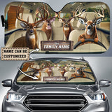 Maxcorners Deer Drive Custom Name All Over Printed 3D Car Sun Shade