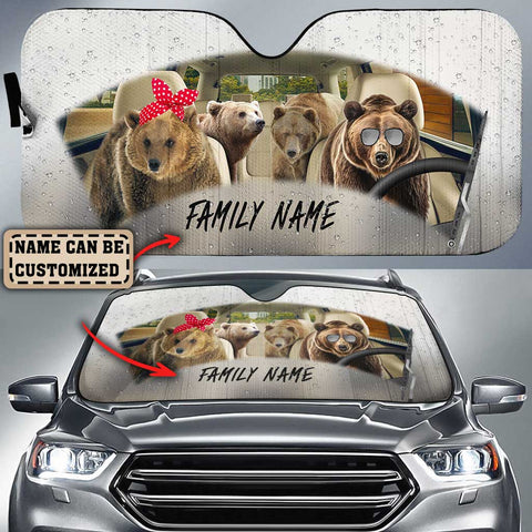 Maxcorners Bear On The Rain All Over Printed 3D Personalized Sun Shade