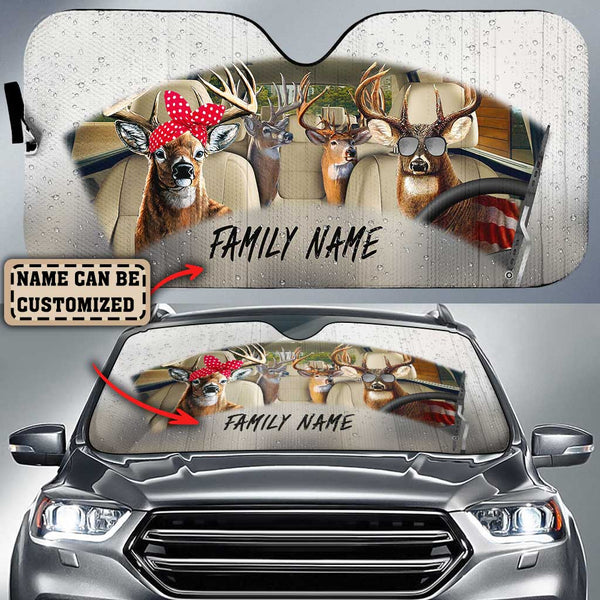 Maxcorners Deer On The Rain All Over Printed 3D Personalized Sun Shade