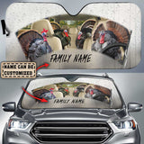 Maxcorners Turkey On The Rain All Over Printed 3D Personalized Sun Shade