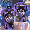 Maxcorners Bowling Bowling Ball Fast Speed Motion Trail Crashing Pins Carbon Fiber Geometric Panel Multi Options Personalized Name, Team Name Unisex 3D Shirt (4 Colors)