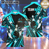 Maxcorners Bowling Tribal Tattoo Geometric Bolt Pattern Bowling Ball Strike Crashing Pins Multi Options Personalized Name, Team Name Unisex 3D Shirt (4 Colors)