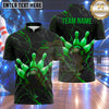 Maxcorners Bowling Marble Texture Crack Electric Lightning Shockwave Bowling Ball Strike Crashing Pins Multi Options Personalized Name, Team Name Unisex 3D Shirt (5 Colors)