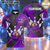 Maxcorners Bowling Flame Bowling Ball Crashing Pins Carbon Fiber Texture Racing Stripes Multi Options Personalized Name, Team Name Unisex 3D Shirt (5 Colors)