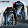 Maxcorner Fishing The Fury Of Thunder Pattern Personalized 3D Long Sleeve Shirt (8 Fish Species)
