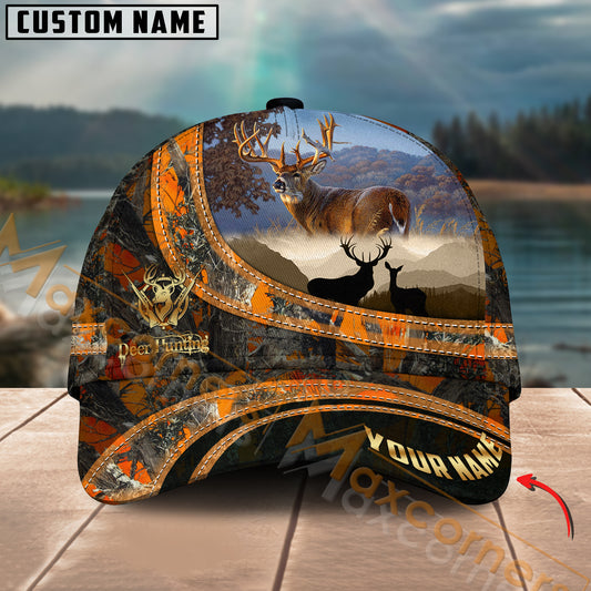 Maxcorners Hunting Deer Basic Multicolor Personalized Name 3D Cap (2 colors)