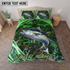 Maxcorners Fishing Green Honeycomb Personalized Name Unisex 3D Bedding Set