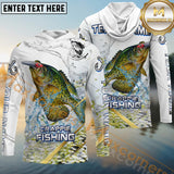 Maxcorners Crappie Fishing Golden Line Skinfish Pattern Sport Custom Name & Team Name 3D Shirts