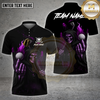 Maxcorners Grim Reaper Golf Polo Shirt, Customized Name & Team Name 3D Shirts (4 Colors)