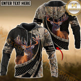 Maxcorners Deer Hunting Grass Brown Camo Dot Pattern Custom Name Shirt 3D All Over Printed Clothes