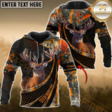 Maxcorners Deer Hunting Orange Camo Dot Pattern Custom Name Shirt 3D All Over Printed Clothes