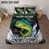Maxcorners Fishing Black Water Splash Personalized Name Unisex 3D Bedding Set