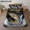 Maxcorners Fishing Black Water Splash Personalized Name Unisex 3D Bedding Set
