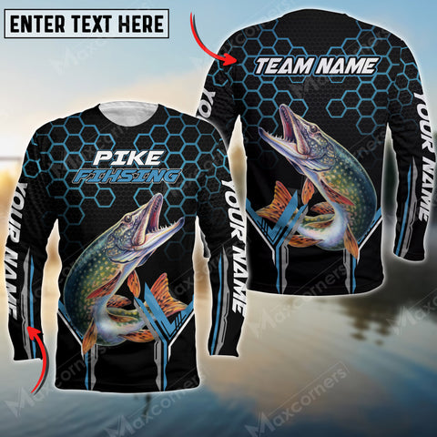 Maxcorner Pike Fishinng Personalized 3D Long Sleeve Shirt