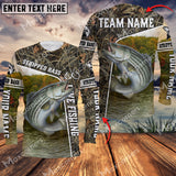 Maxcorner Stripped Bass Fishing Crack Camo Personalized 3D Long Sleeve Shirt