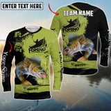 Maxcorner Walleye Fishing Personalized 3D Name, Team Name Long Sleeve Shirt