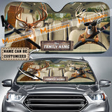 Maxcorners Deer Custom Name All Over Printed 3D Car Sun Shade