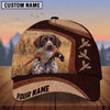 Maxcorners Hunting Dog Pheasant Bird Hunting Leather Stitched Reeds Personalized Name 3D Cap